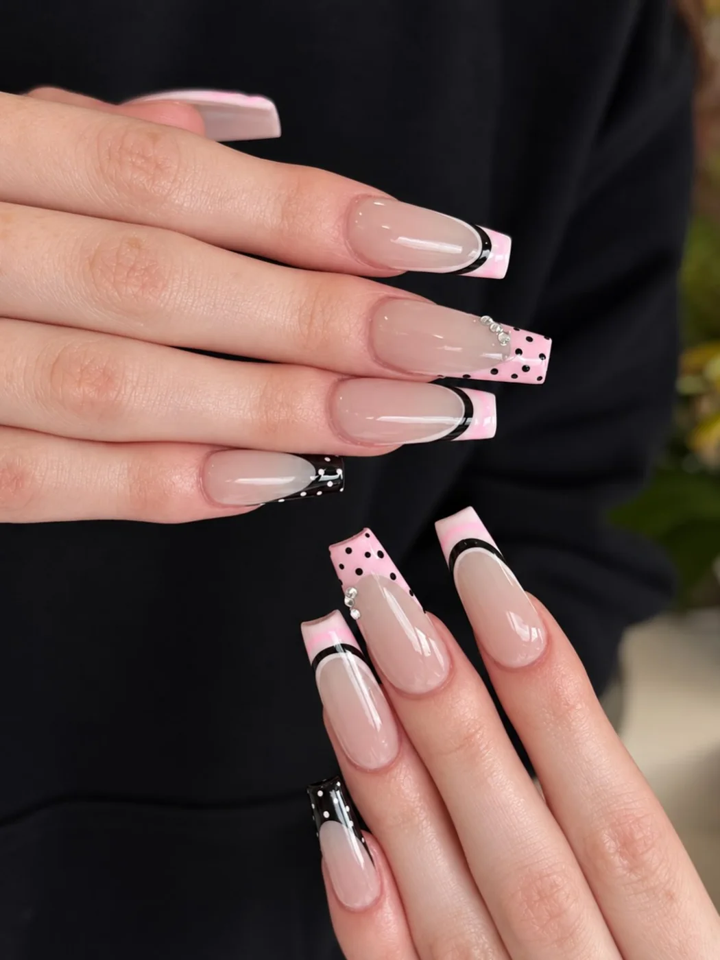 Playful French nail art at ESTI Nails Studio